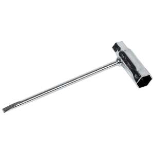 Spark plug wrench with 16mm-19mm opening, also features a screwdriver on the other end - Automotive tool