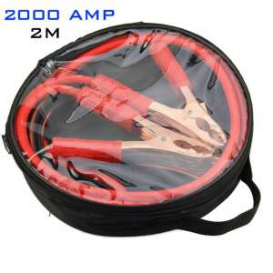 Jumper cables, 2000 Amp, 2 meter long, in a black carrying case - Jump Starter Cable