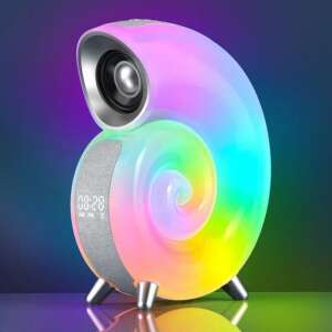 Bluetooth speaker with LED light and clock, seashell design, KP-556 - Nonbrand Bluetooth Speaker