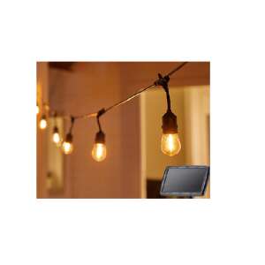 Napelemes fényfüzér lóg egy teraszon - Nonbrand Fényfüzér