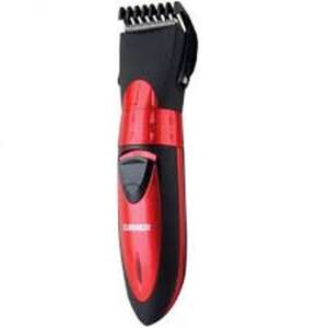 Surker hair and beard trimmer, red and black, cordless - Surker