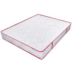 Ergomed Plus mattress, 120x190 cm, with a white fabric cover and red stitching. - Orthopaedic mattress