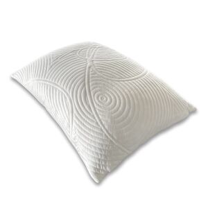 Angled view of Ergomed Aloe Vera memory foam pillow on white background - Pillow