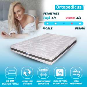 Ortopedicus mattress with two firmness levels, breathable cover, and silver ion fabric - Orthopaedic mattress