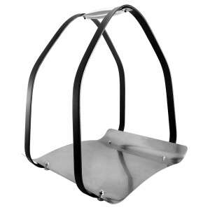 Rozsdamentes acél tartó fa szállításához és tárolásához kandallóhoz/tűzhelyhez, 36 cm