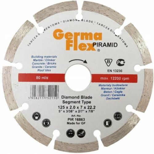 Segmented Diamond Blade for Concrete, Wet Cutting, 125 mm/22.2 mm 125164899