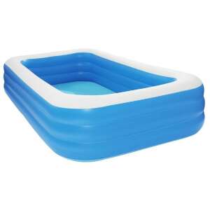 Nagy méretű, téglalap alakú felfújható családi medence gyerekeknek a kertbe!