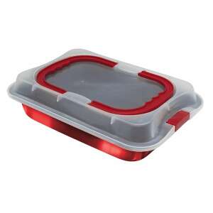 Berlinger Haus BH/7862 burgundy baking dish with lid, non-stick, oven safe, 36.5x24.5x5.5 cm - Baking sheet