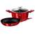 Berlinger Haus Metallic Line Burgundy Edition 3-piece cookware set, includes a frying pan and a pot with lid