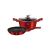 Berlinger Haus Metallic Line 3-Piece Cookware Set, Burgundy. Includes frying pan and pot with lid.