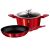Berlinger Haus Metallic Line Burgundy 3-Piece Cookware Set, pot and pan