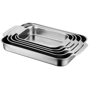 TOO KT-301 Fémtálca szett - 4 db, 33 x 19 x 7.6 cm - Tálca