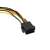 Akyga AK-CA-82 PCI Express 8-pin-es 6+2-pin-es tápkábel hosszabbító csatlakozója