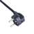 Akyga Clover Leaf power cable, 3 meter, black, Schuko plug