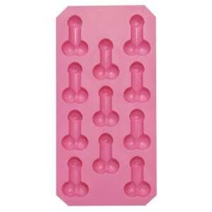 Rózsaszín szilikon pénisz jégkocka forma - Vicces ajándék