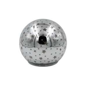 Silver LED Christmas globe with star pattern, LUKA Lighting - Decorative Lamp