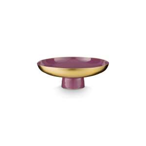 Lilac metal serving bowl with gold rim, PIP Studio - Tray