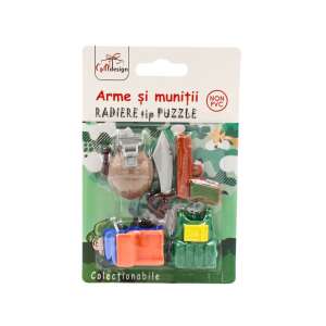 Zestaw 5 kolekcjonerskich gum do mazania w kształcie broni i amunicji, idealny dla dzieci i kolekcjonerów - Gumka