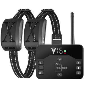 Felliner TZ-H0-S24 Electric Dog Training Collar for 2 Dogs, 260m Range, IPX65 Waterproof, Electrostatic Pulse, Vibration & Beep, 2.4G Signal, 170 Days Battery Life