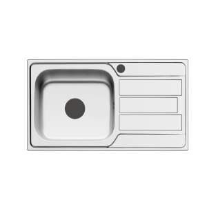 Lime-scale resistant stainless steel countertop sink, 43.5x76 cm, left bowl 99287314 - Kitchen Sink