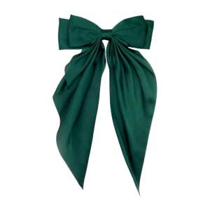 Green satin hair bow, GAVIO, elegant hair clip, 34 x 21 cm - Hair Clip, Headband