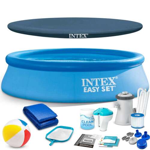 Piscina gonflabila Intex Easy Set cu husa si accesorii