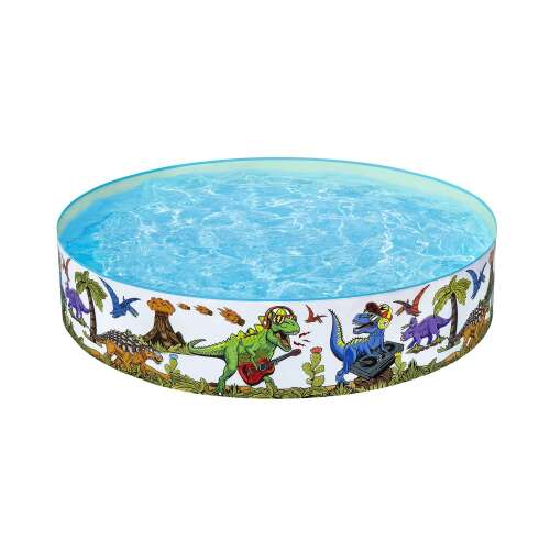 Bestway Dino-Kinderbecken, 183 x 38 cm, aufblasbares Schwimmbecken mit Dinosaurier-Design