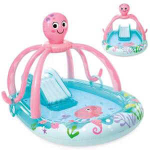 Intex Friendly Octopus aufblasbares Spielcenter mit Rutsche, Planschbecken und Wassersprühfunktion, 234 x 183 x 150 cm - Intex