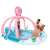 Kids playing in the Intex Friendly Octopus Inflatable Play Center with slide, splash pool, and water spray
