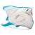 Intex 57576 inflatable stingray pool float, blue and white, bottom view