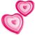 Two Intex Heart-Shaped Inflatable Pool Floats, Pink