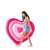 Woman walking with Intex Heart Shaped Inflatable Pool Float, 155 x 135 cm