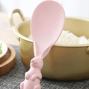 Non-stick Pink Rabbit-shaped Rice Spoon 131417655 - Kitchen tool