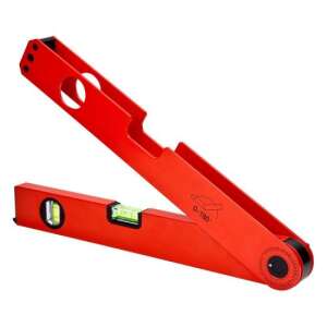 Beorol 180 degree angle level, red, with bubble level, for measuring angles - Spirit Level