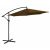Parasol 3 m z bocznym drążkiem, brązowy 99314797