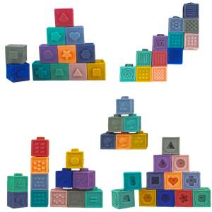 Érzékelő kocka babáknak, 12 db/szett