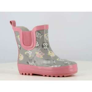 Happy Bee Bagoly mintás гумени ботуши, сиви и розови гумени ботуши с модел на бухал за деца - Бебе & Малко дете