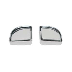Pair of chrome blind spot mirrors for car, wide angle view - Rearview mirror accessory
