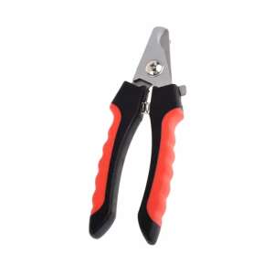 Dog and cat nail clippers with ergonomic handle, black/red - Pet brush, clippers, scissors, claw clippers