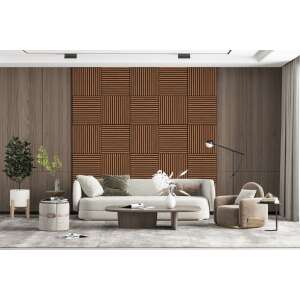 Set of 4 Acoustic Rifled Panels, UnicSpot, 60x60x2.1 cm