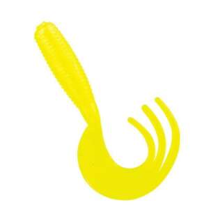 Twister Baracuda Deluxe WORM SERIES - TRIPLE TAIL (4002) fishing lure, 55 mm, 1.8 g, yellow color - Soft Bait & Twister