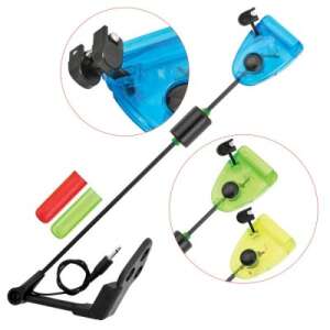Baracuda BB Swinger with counterweight and illumination, yellow, green and blue colors, fishing tackle - Bite Alarm
