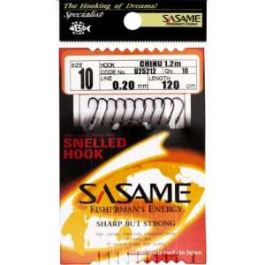 Sasame Chinu U25212 fishing hooks, size 10, 120 cm, 0.20 mm line, 10 pack - Fishing Hook