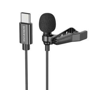 Borofone Lavalier mikrofon USB-C csatlakozóval, 2m - Borofone
