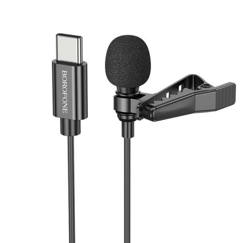 Borofone Lavalier mikrofon USB-C csatlakozóval, 2m