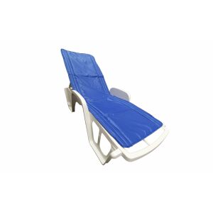 Saltea cu interior vatelină Somnart 60x190, înălțime 1 cm, pentru șezlong, două segmente, husă impermeabilă, culoare bleumarin 128272479 - Habmatrac