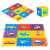 IPlay foam puzzle mat for kids, 86x86cm, vehicles theme, red and yellow, 9 pieces