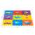 IPlay Schaumstoff-Puzzlematte für Kinder, 86x86cm, Thema Fahrzeuge, rot und gelb, 9 Teile