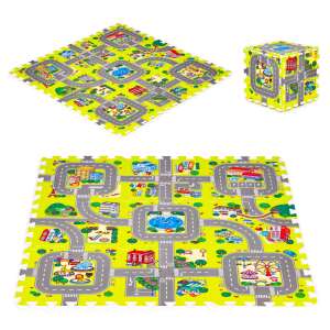 IPlay Hubové puzzle 90,5x90,5cm - Mesto #citrónovo žltá