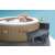 Intex PureSpa Jacuzzi pentru 4 persoane cu bancă curbată în utilizare